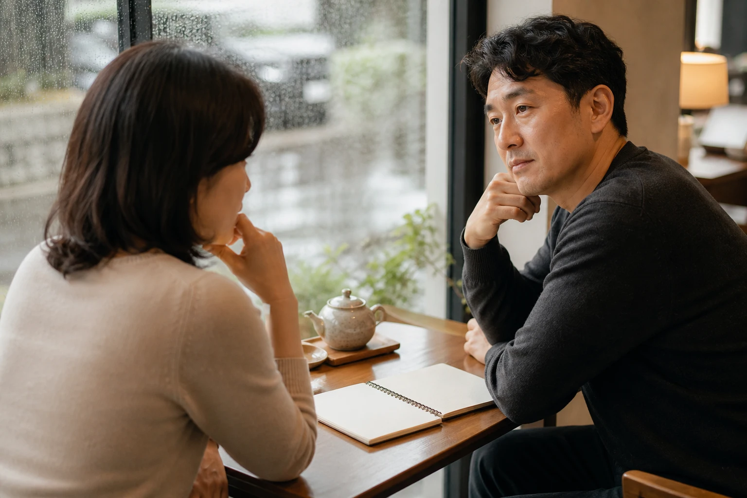 이혼 후 재결합 가족관계증명서 재결합과 혼인신고 표시을 함께 검토하는 모습