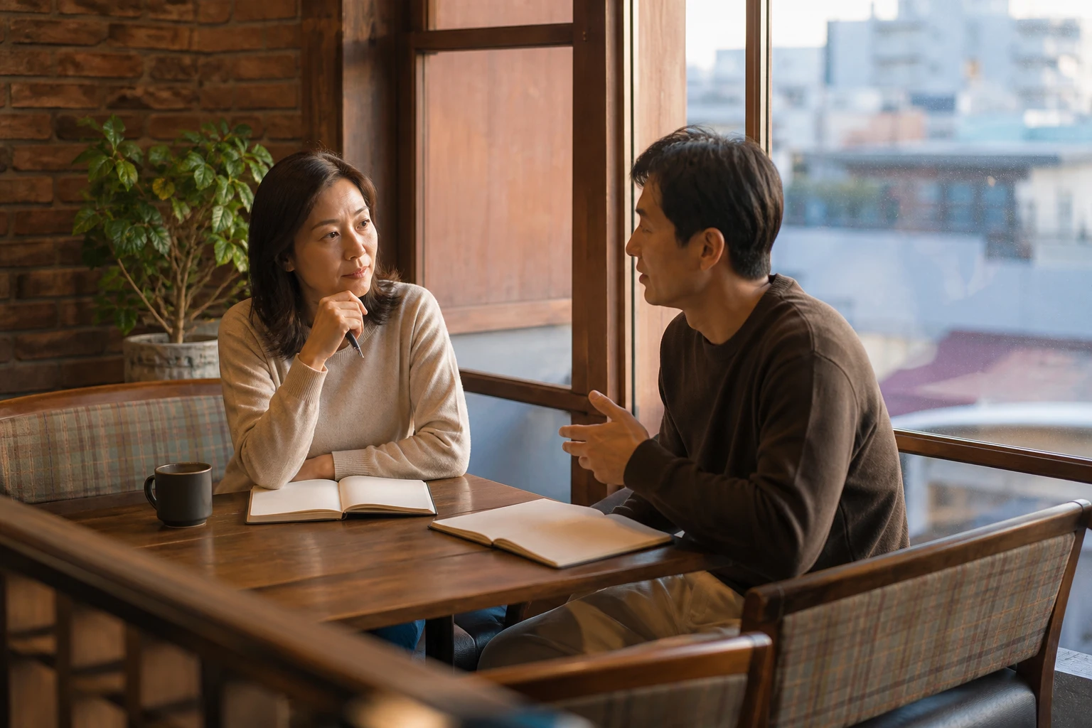 이혼 후 재결합 방법 생활 합의 내용을 확인하는 장면